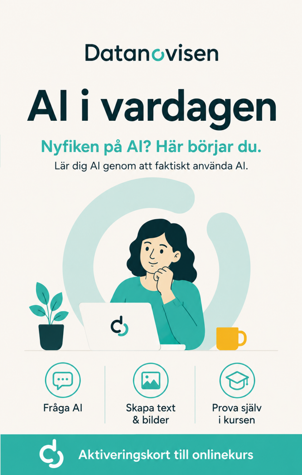 Framsidan på den fysiska värdekortprodukten AI i vardagen